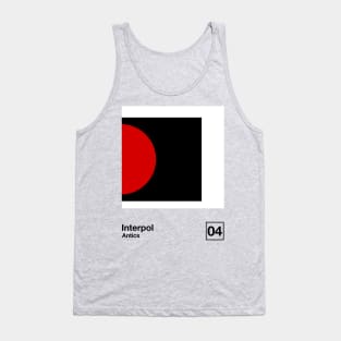 Antics / Minimalist Style Graphic Poster Design Tank Top